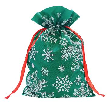 НГ Подарочный мешок текстильный Еловые ветки до 1,3кг 26х35см 1/20