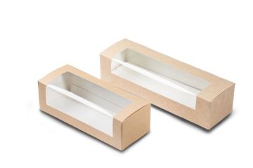 Коробка для сладостей с окном 200х80х60мм OSQ SWEET SHOW BOX 25/175