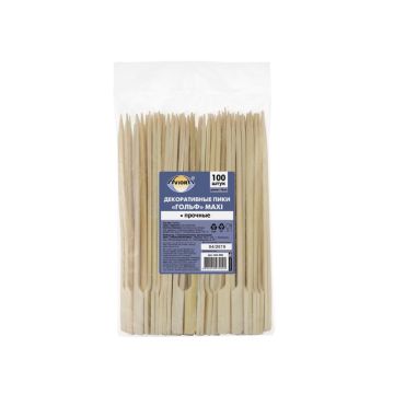Пика для гамбургера Гольф (бамбук) 18 см (100шт) КП 1/40
