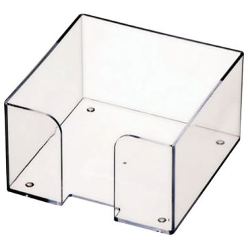 Подставка д/бум. блока пластик 90*90*50мм прозр