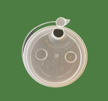Крышка для бумажных стаканов d 80 мм с питейником флип-топ прозрачная матовая 50/1000