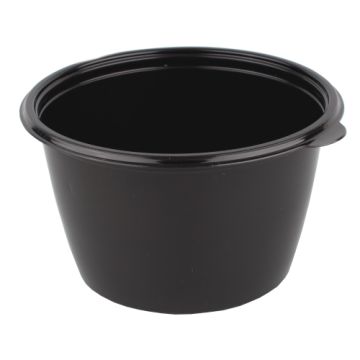 Контейнер ПП 500мл d-144мм h-59мм К-144 круглый суповой черный ПолиЭр 50/300