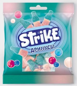 Продукты Strike мармелад жевательный со вкусом бабл-гам 70 г 1/90