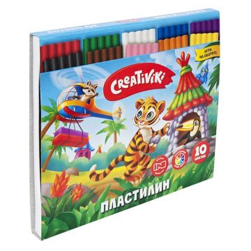 Пластилин 10цв 150г классический Creativiki 1/38