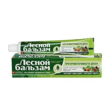 Зубная паста Лесной бальзам 75мл Кора дуба и пихта 1/6/48																