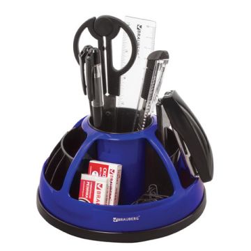 Канцелярский набор 10 предметов офисный вращ конструкция BRAUBERG Микс 1/18