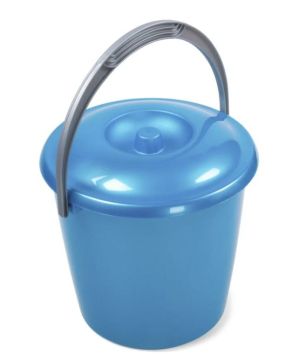 Ведро 7л с крышкой бирюзовое СОЛО 1/1