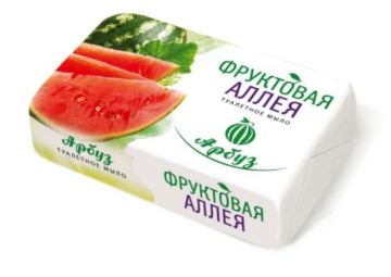 Мыло туалетное 90гр в обертке Фруктовая аллея Земляника 1/8/104