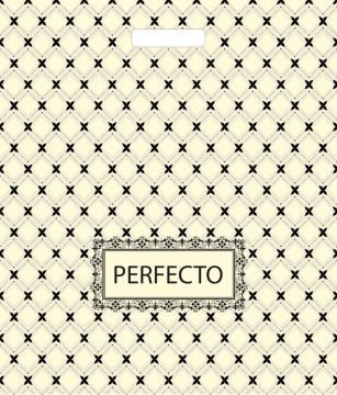 Пакет с вырубной ручкой (42х48)-90 Перфекто Беж Тико  25/300