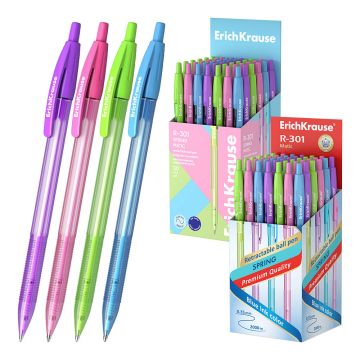 Ручка шариковая автомат синяя узел 0,7мм ErichKrause R-301 Весна 1/50/3200