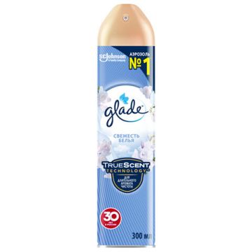 Освежитель воздуха аэрозольный 300мл GLADE (Глейд) Свежесть белья 1/12 