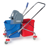 Тележка уборочная Проф 2-съемных ведра 25л мех.отжим метал.каркас