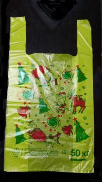 НГ Майка (30+15)х55- 30 мкм желтый Дед мороз МП 100/1000