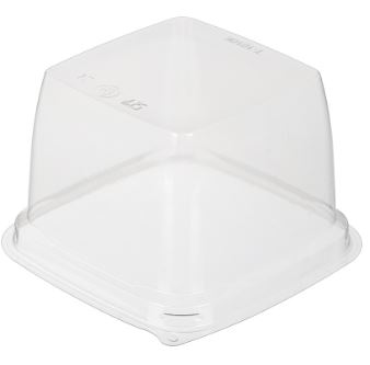 Емкость торт Т-1010 К (126х126х78) крышка 500/500 