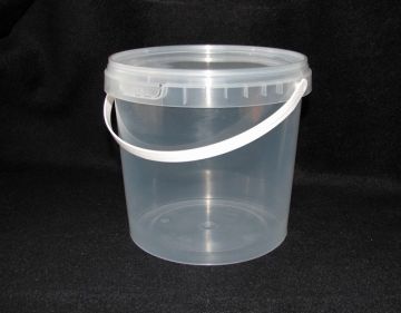 Ведро пищевое прозрачное 2,0л с крышкой 50/50