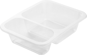 Лоток под запайку 2-сек 187х137х45 70/30 прозрачный ПП UPAX-UNITY 480/480 