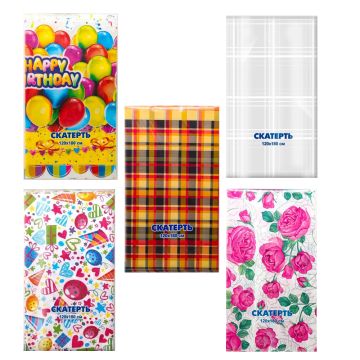 Скатерть полиэтиленовая 120х180см МИКС №29 1/50