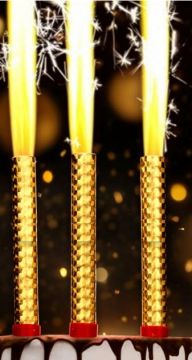 Свеча-фонтан для торта 12см (3шт) 1/200