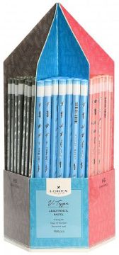 Карандаш ч/гр НВ заточенный трехгранный дерев LOREX PASTEL V-TYPE 1/48