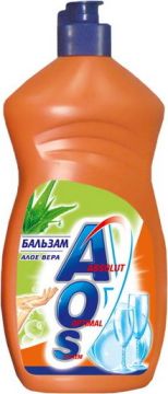 Средство жидкое для мытья посуды 900мл AOS Бальзам Алоэ вера 1/12