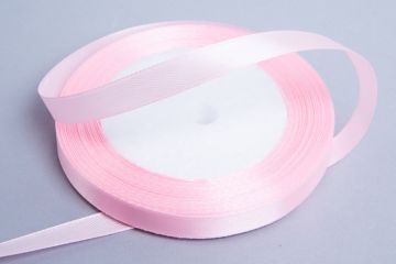 Лента атласная 10мм 25м розовый 1/10