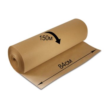 Бумага оберточная крафт в рулоне (84см х150м) 78 г/м2 