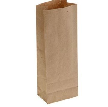 Пакет бумажный крафт 90х65х245 70гр без ручек и печати 1750/1750