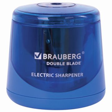 Точилка электрическая питание от 2 батареек АА двойное лезвие DOUBLE BLADE Brauberg 1/12