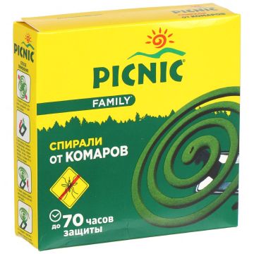 Репеллент Спирали от комаров Picnic Family (10шт) 1/12