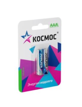 Элемент питания Космос ААА Alkaline LR3 блистер 2шт 1/12/288