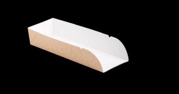 Лоток бумажный крафт 167х70х38мм для фастфуда ламин OSQ PIT STOP Tray 50/900 