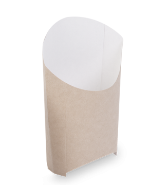 Коробка бумажная для картофеля фри 120х53х135мм крафт ламинированный OSQ FRY L 50/700 