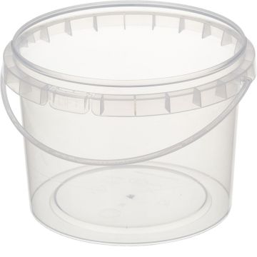 Ведро пищевое прозрачное 0,55л d-111 без крышки с ручкой Перинт 600/300