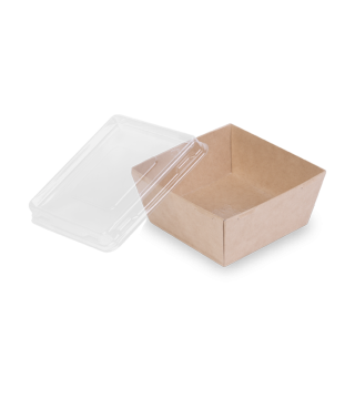 Крышка для контейнера 300мл 114х114х56мм OSQ SmartPack прозр плоская 50/300