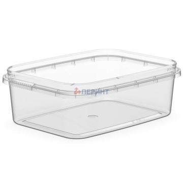 Банка прямоугольная 0,28л 91/К б/кр прозрачная Перинт (крышка 429378) 1000/500