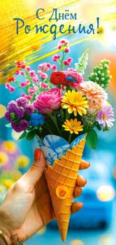 Конверт для денег 16,5х8см С Днем Рождения! 90-2025 10/10 