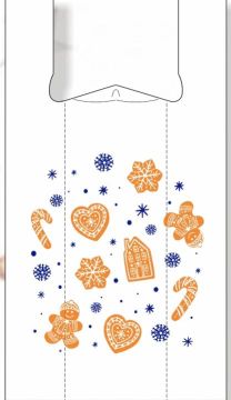 Пакет Майка ПНД (26+14)х48-8 белый Пряники ЭТ 100/2000