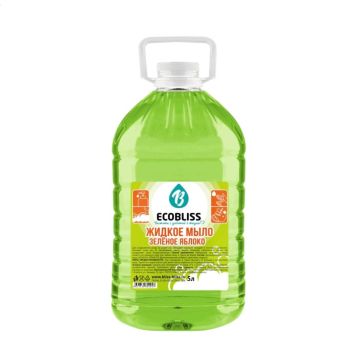 Мыло жидкое 5л ПЭТ ECOBLISS Зеленое яблоко 1/1