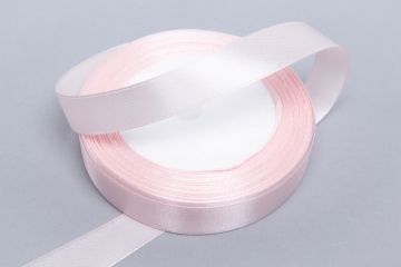 Лента атласная 15мм 25м розовый нежный 1/10