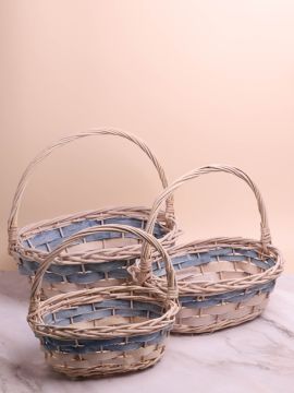Корзина плетеная 28х20xH11/25см плетеная коричневая ива S 1/1