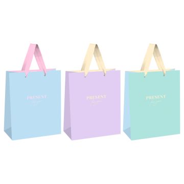 Пакет подарочный бумажный (18х23х10) матовый MESHU Монохром 1/12