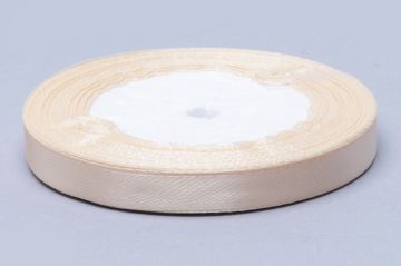 Лента атласная 10мм 25м кремовая 1/10