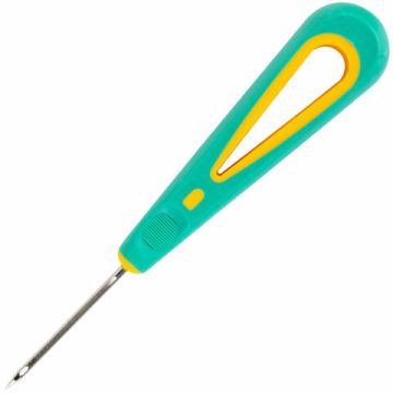 Шило канцелярское с ушкомобщая длина 145мм диаметр иглы 3 мм ручка резин 1/50/400