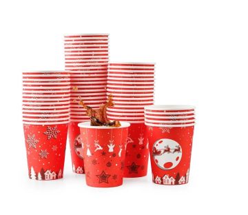 Стакан бумажный для горячего 250мл d-80 Зима 50/1000 