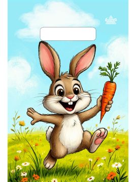 Пакет с вырубной ручкой (20х30)-30 Зайка и ежик Тико 100/3000