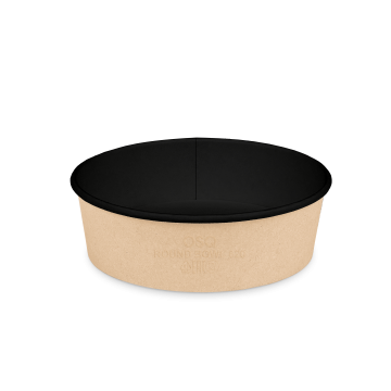 Контейнер бумажный супница 620мл d-150 краф вн черн OSQ ROUND BOWL 620 BLACK 1/270