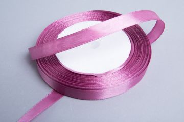 Лента атласная 10мм 25м брусничная 1/10