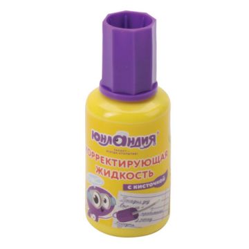 Корректирующая жидкость штрих 20мл флакон с кисточкой быстросохнущая ЮНЛАНДИЯ  1/12/576
