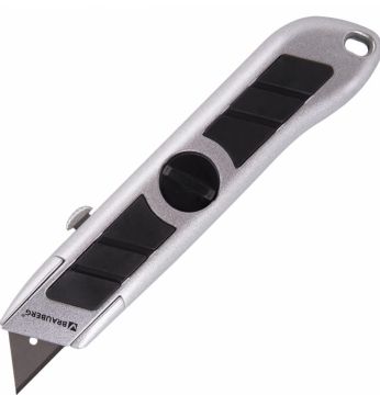 Нож канцелярский мощный 6 лезвий фиксатор металл BRAUBERG Professional 1/12/72
