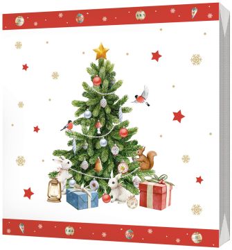 НГ Салфетки (33х33) 3-сл Новогодняя елка (20) 1/15 